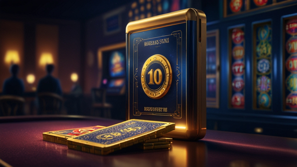 Écran de bonus sans dépôt dans une ambiance casino sombre avec icône de portefeuille verrouillé