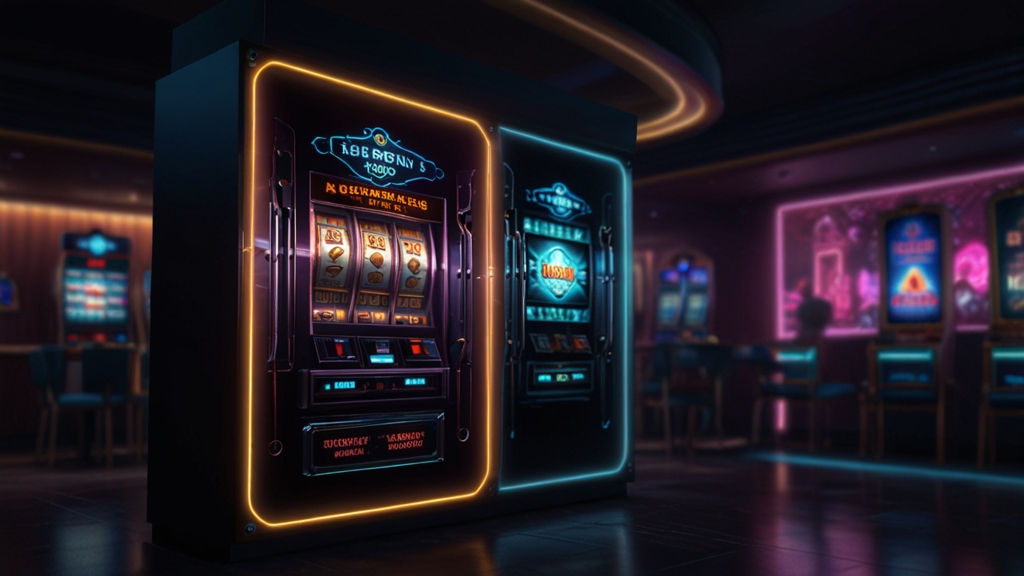 Interface de connexion sécurisée dans un casino sombre et moderne